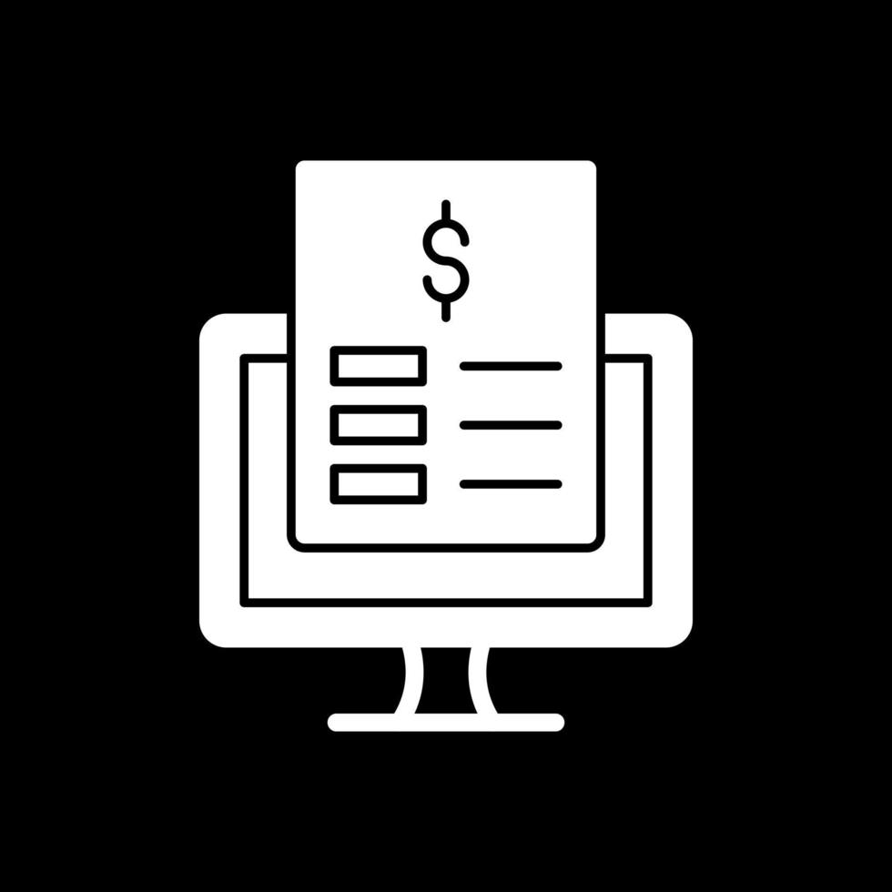Online Invoice Vector Icon Design