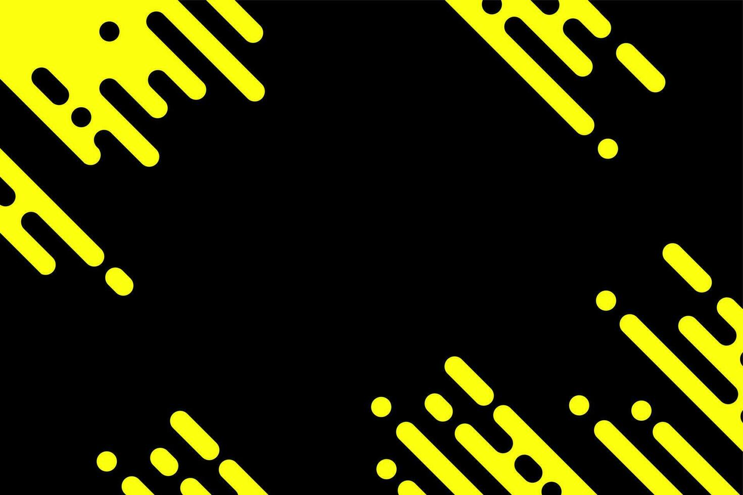 Abstract yellow and black illustration with oblique stripes. vector