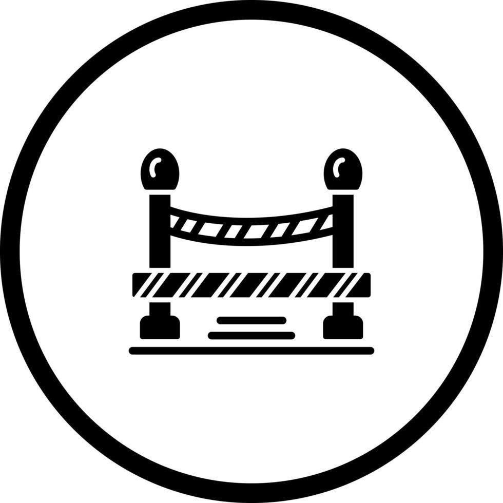 Do Not Cross Line Vector Icon