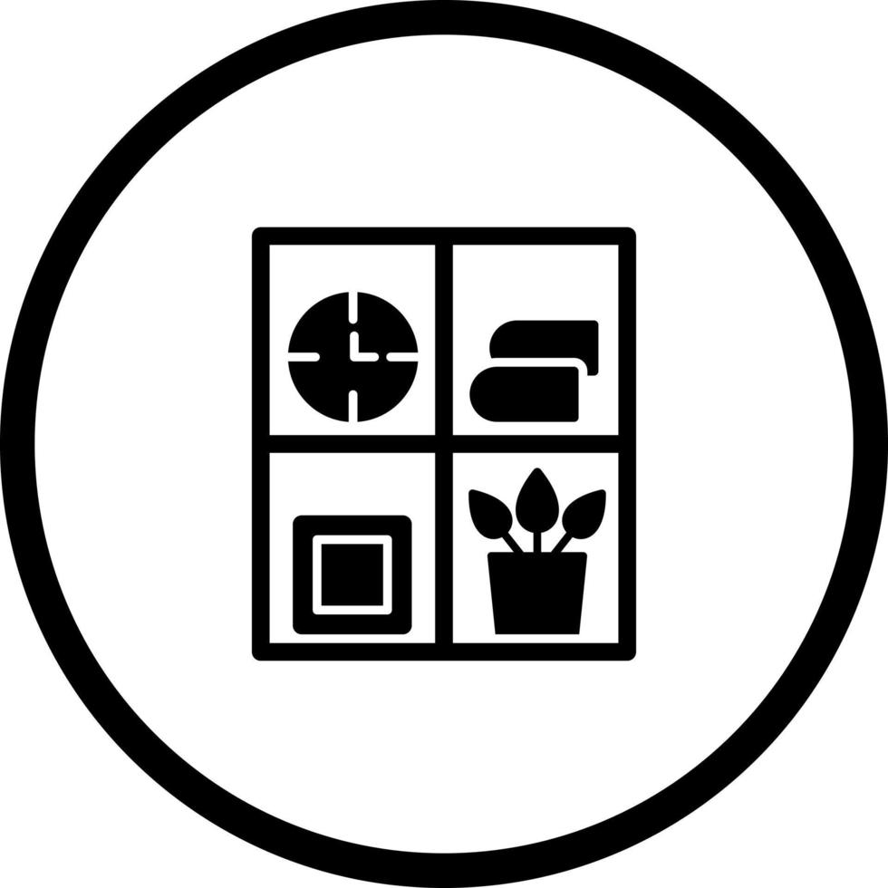 Bookshelf Vector Icon