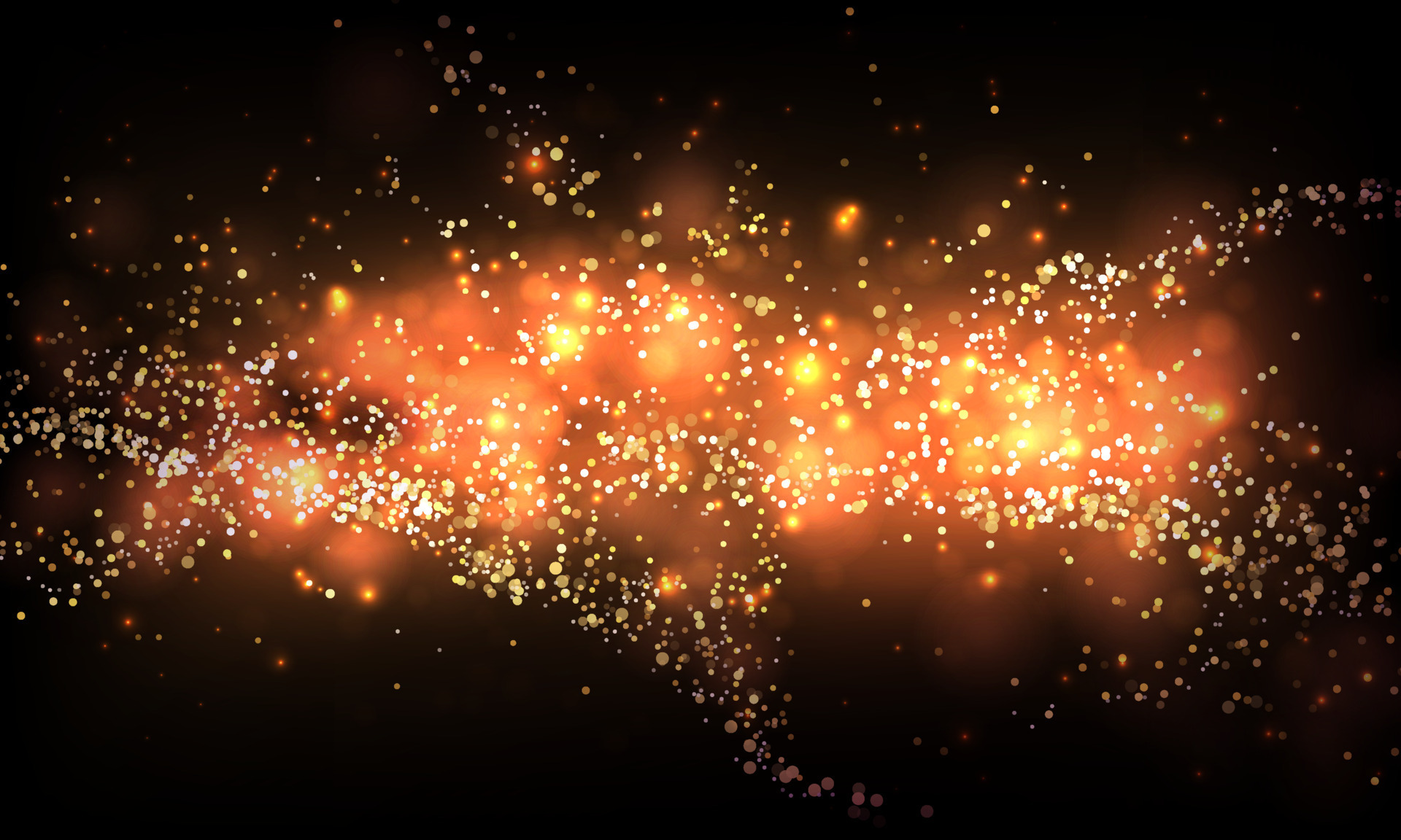 Abstract bright gold color glitter on black background. 20680041 Vector