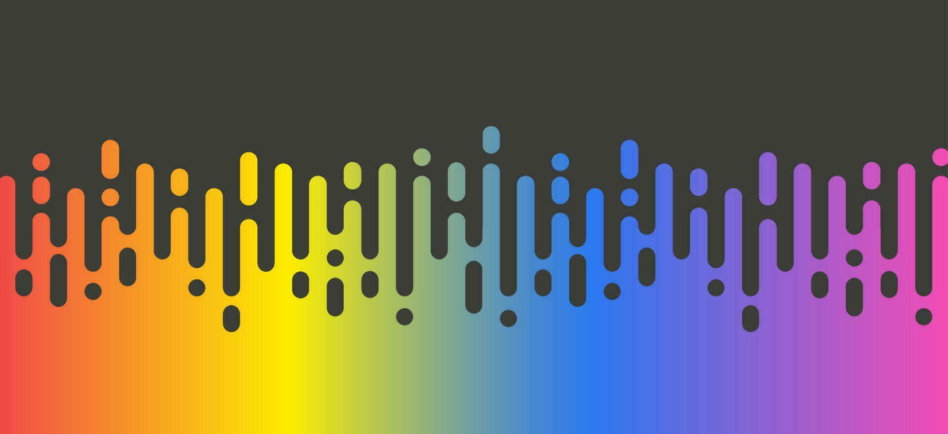 Abstract multicolored illustration with vertical rounded stripes. vector