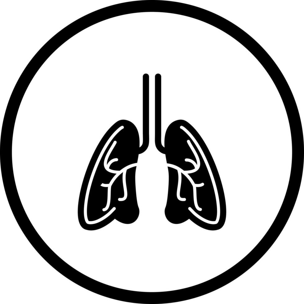 icono de vector de pulmones