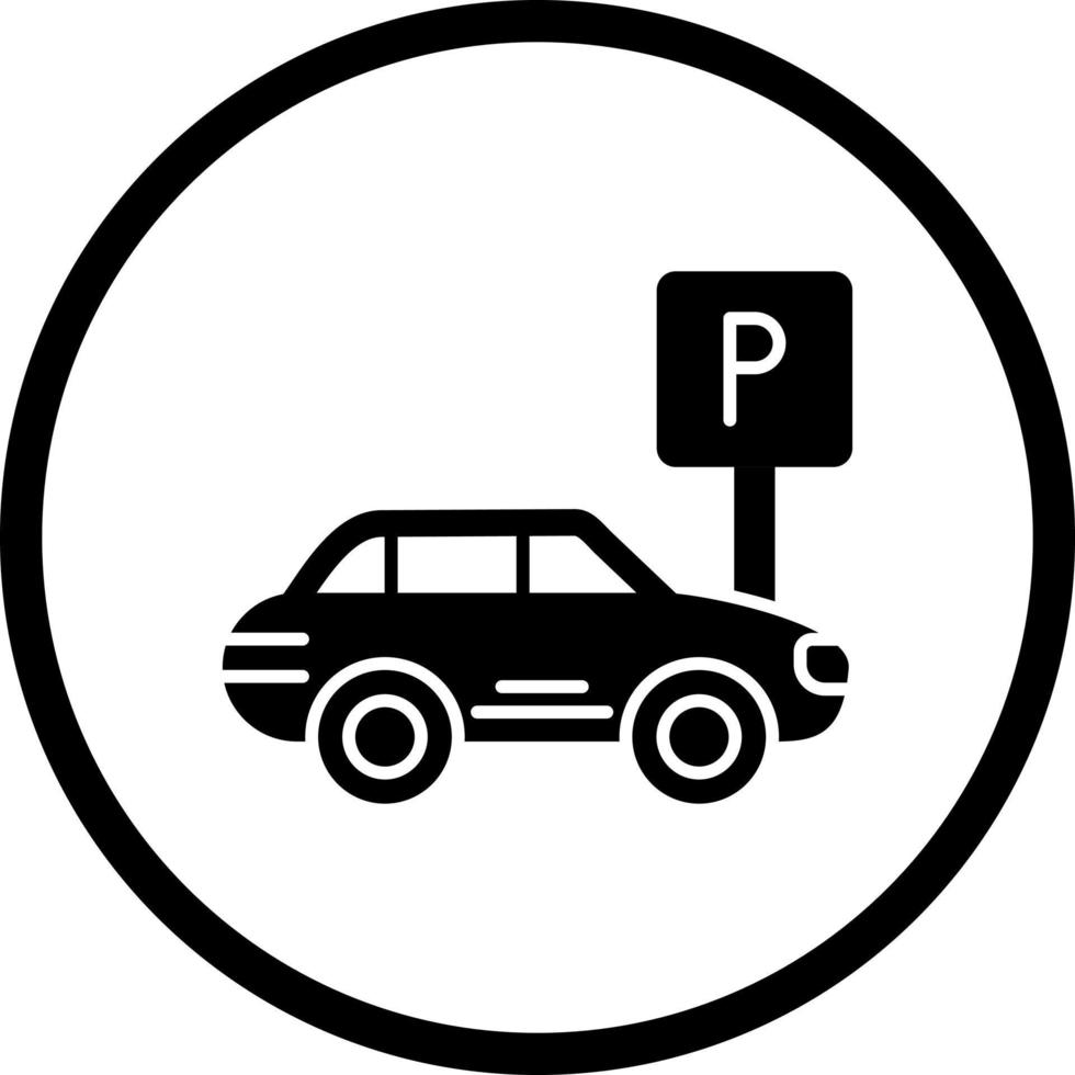 icono de vector de estacionamiento