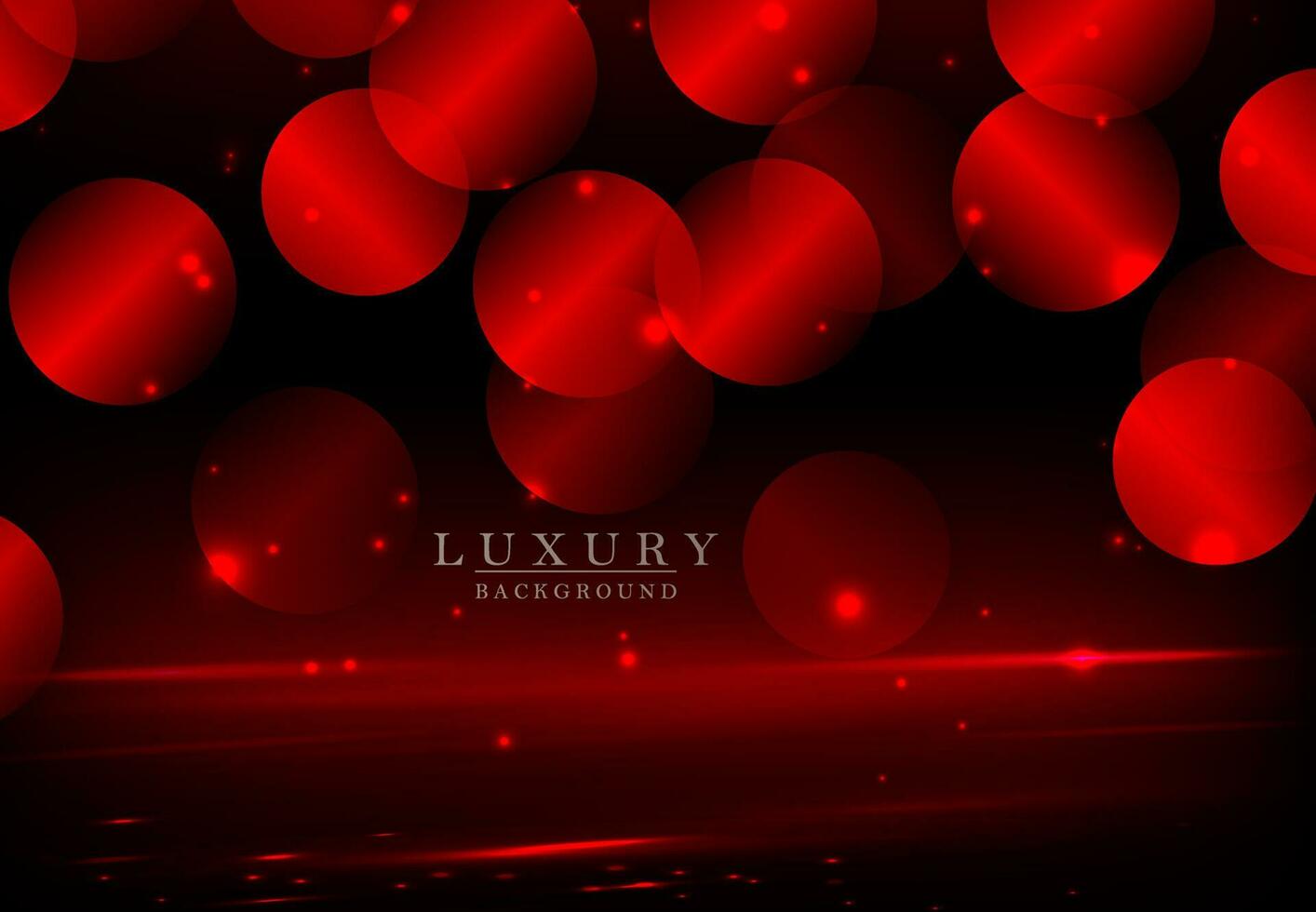 Large circles of red color with a bright sheen on a black background. vector