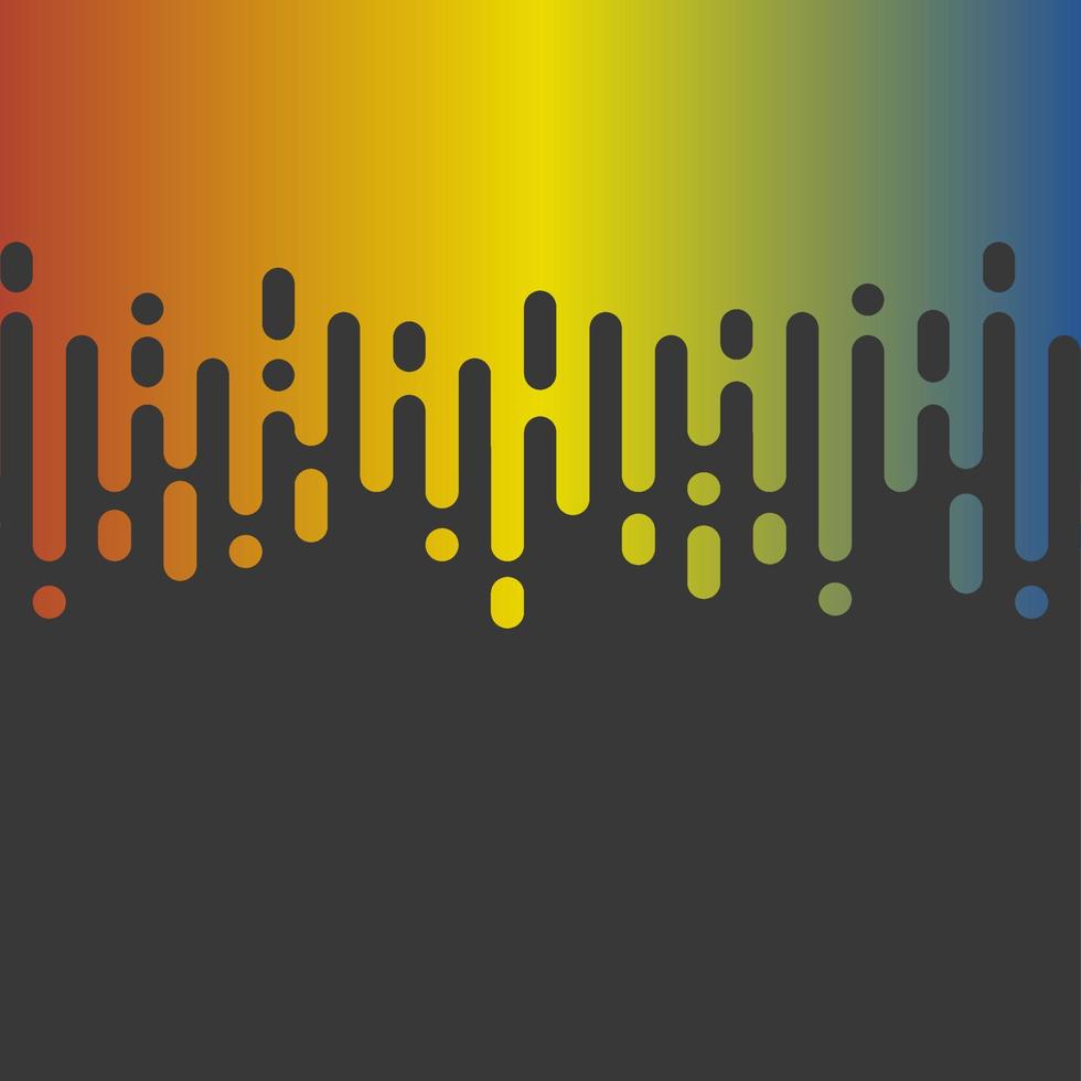 Multicolored motley composition with vertical rounded stripes. vector