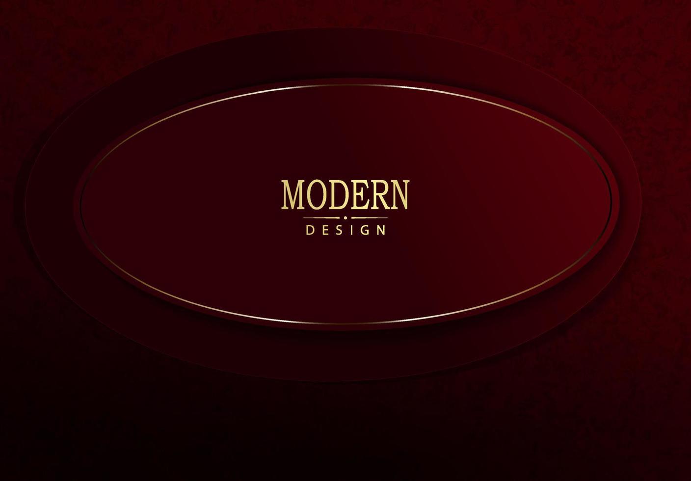 An oval frame with a shiny golden border on a dark textured background. vector