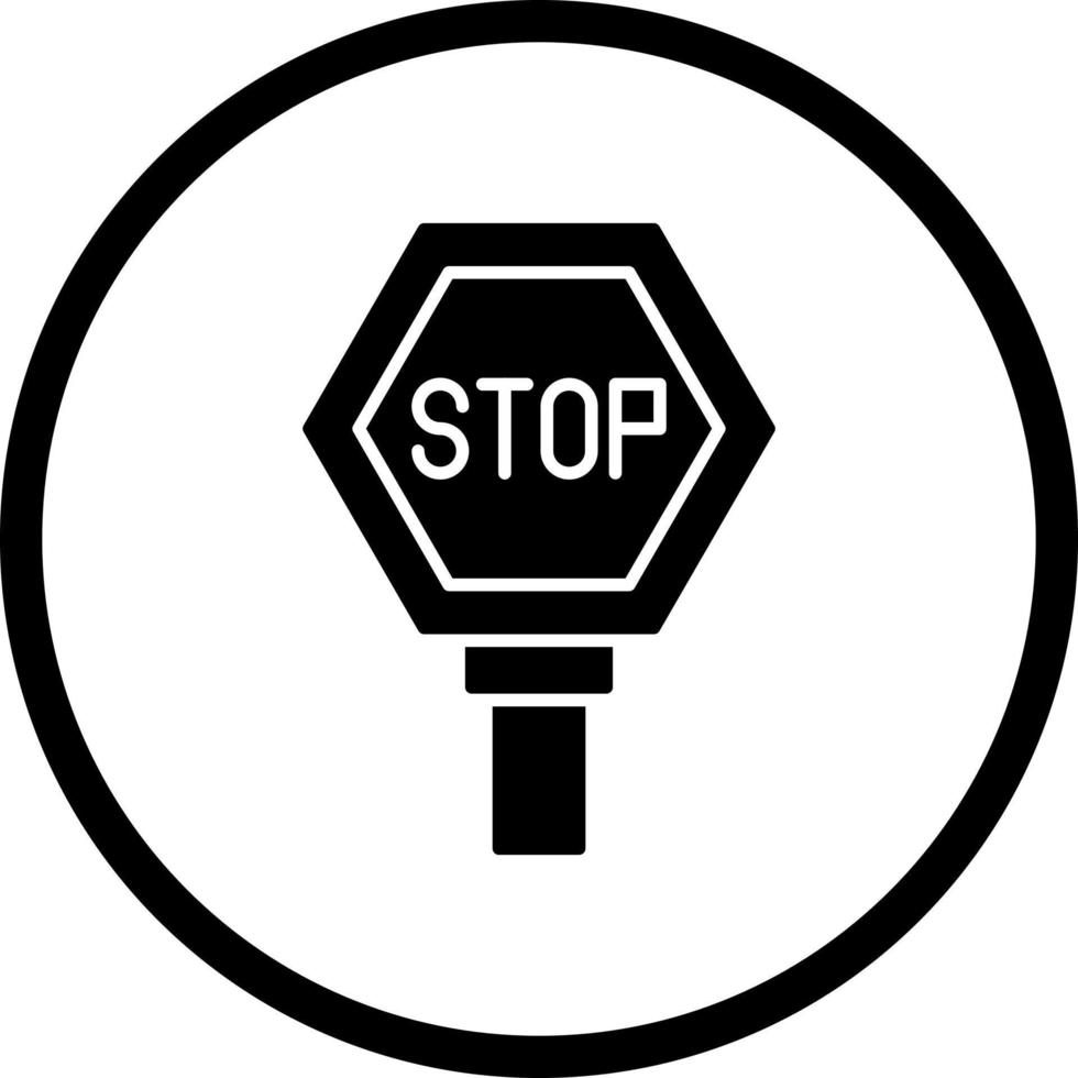 icono de vector de señal de stop