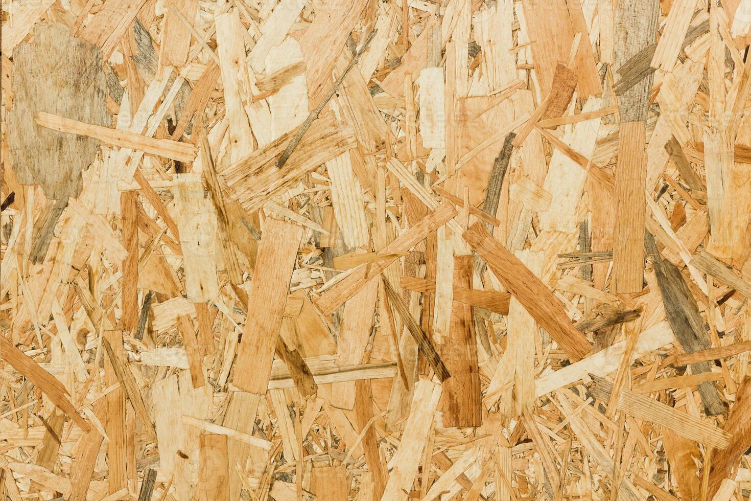 Close up texture of oriented strand board OSB photo