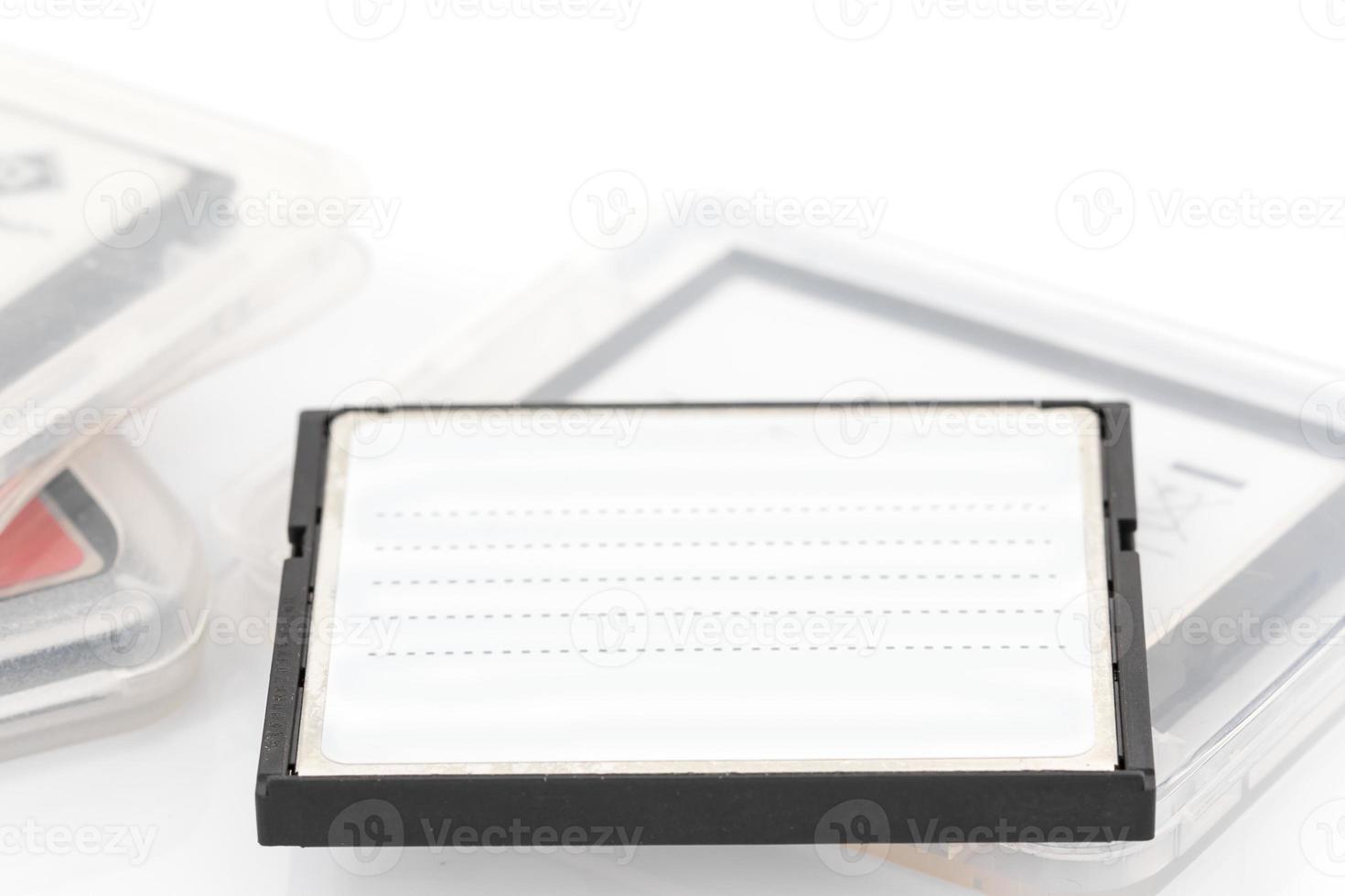 Compact flash memory card and case photo