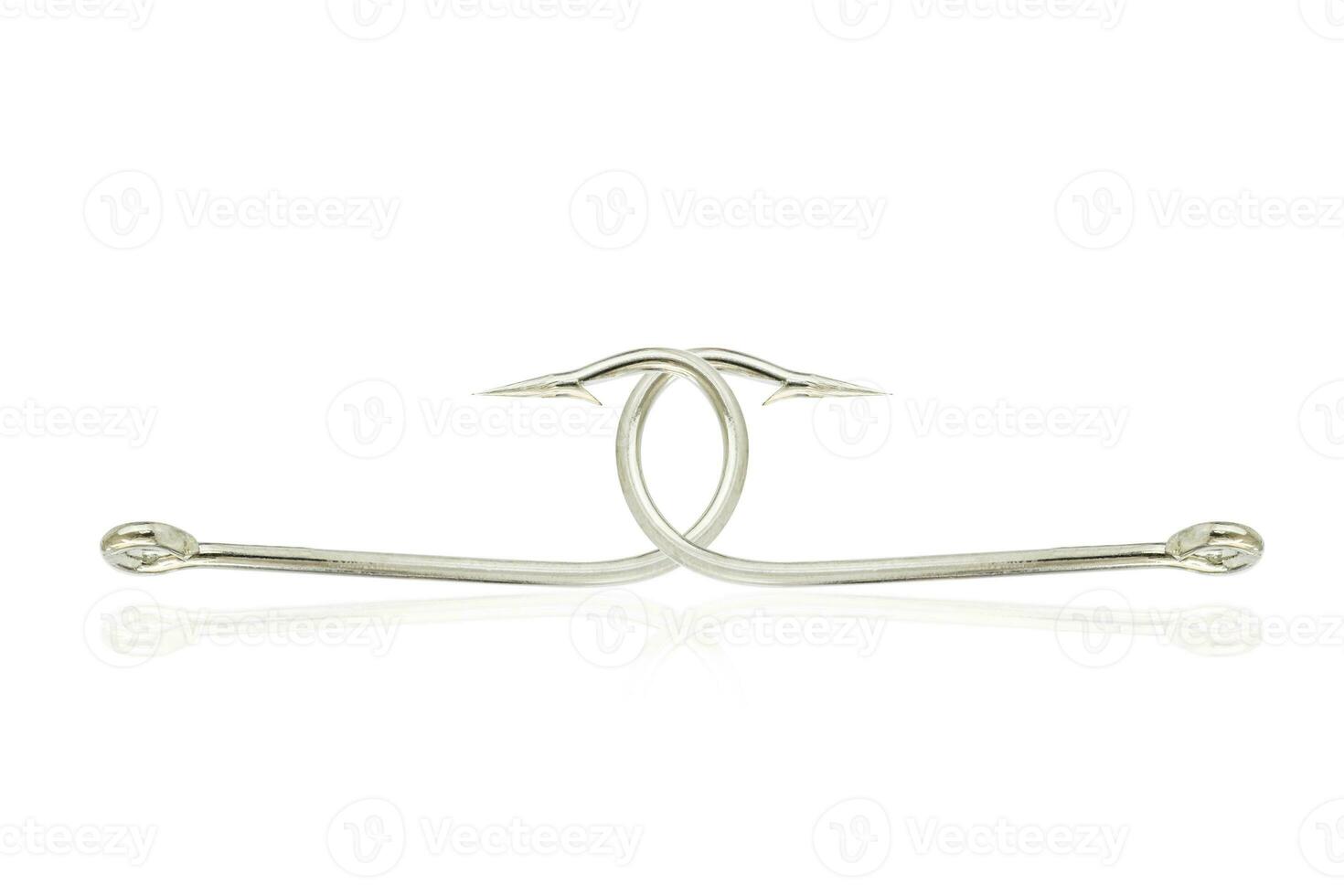 Fish hook isolate on a white background photo