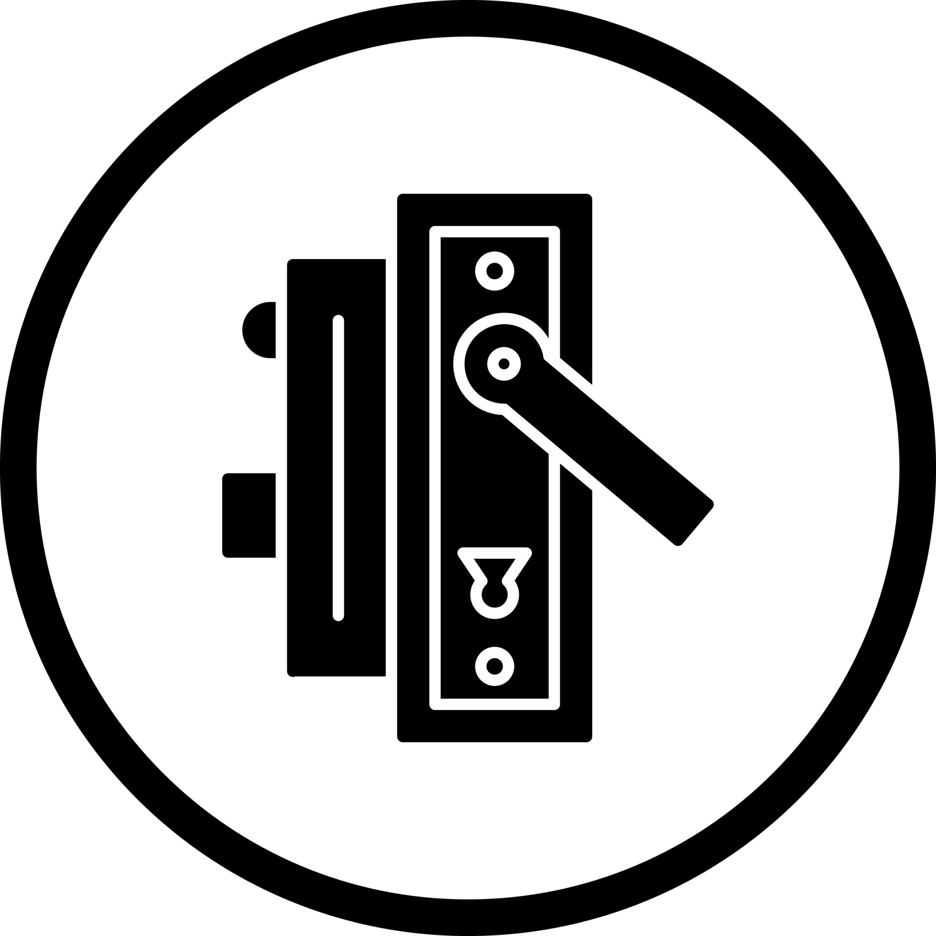 Door Handle Vector Icon 20681483 Vector Art at Vecteezy