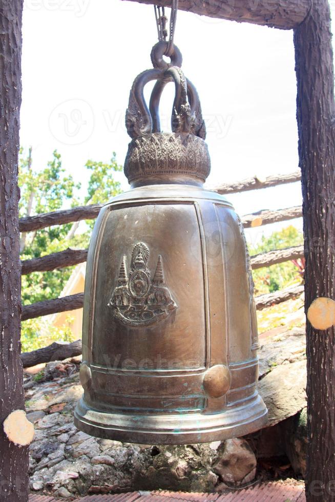 Bells made of brass metal have a distant ringing sound that can be seen in temples of all religions around the world. photo