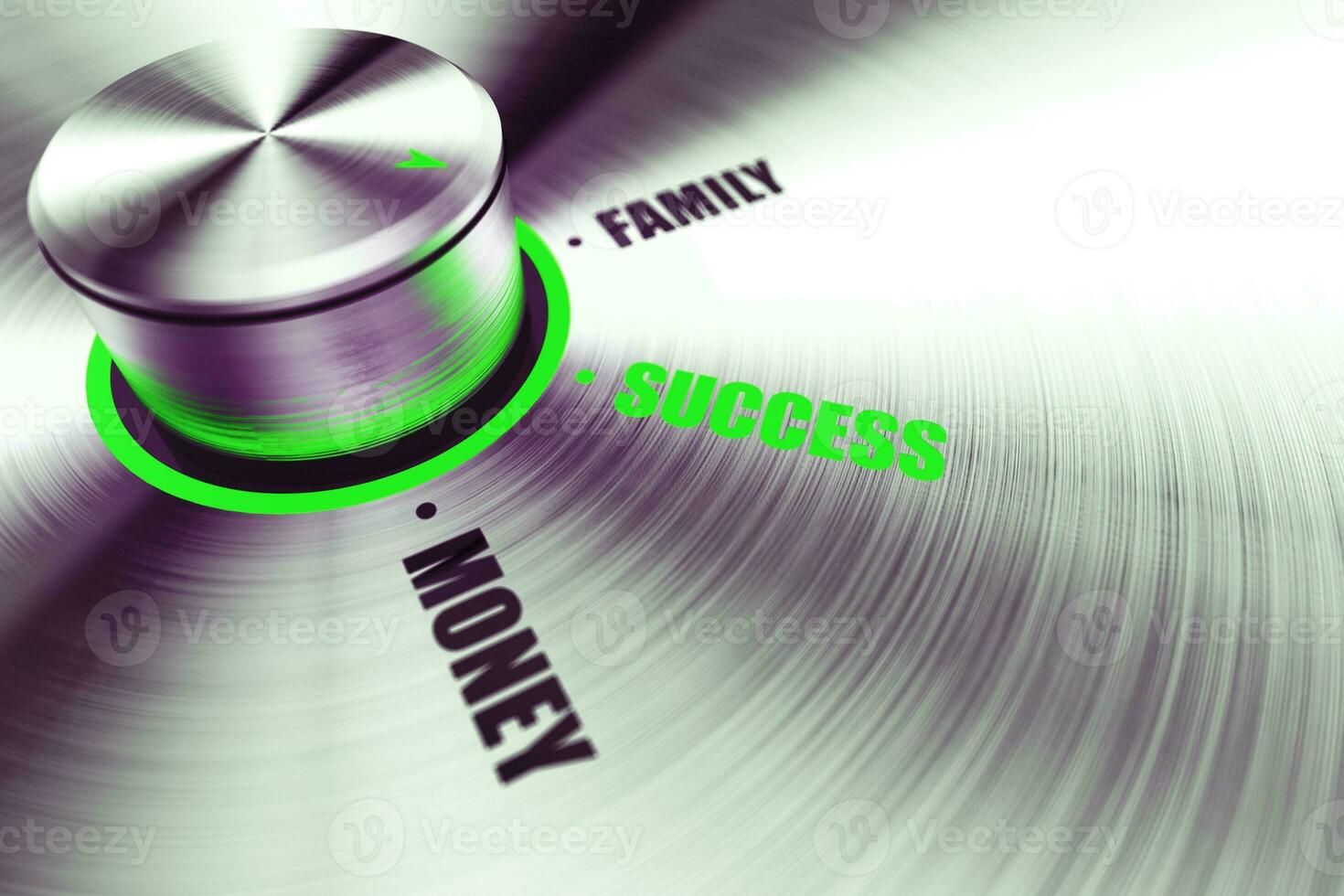 Select success over family and money photo