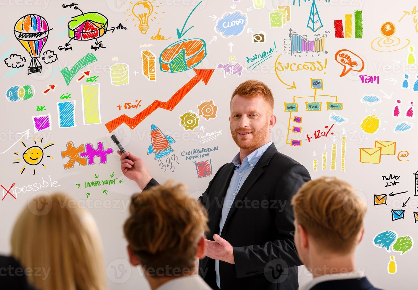Business people that work together on new projects photo