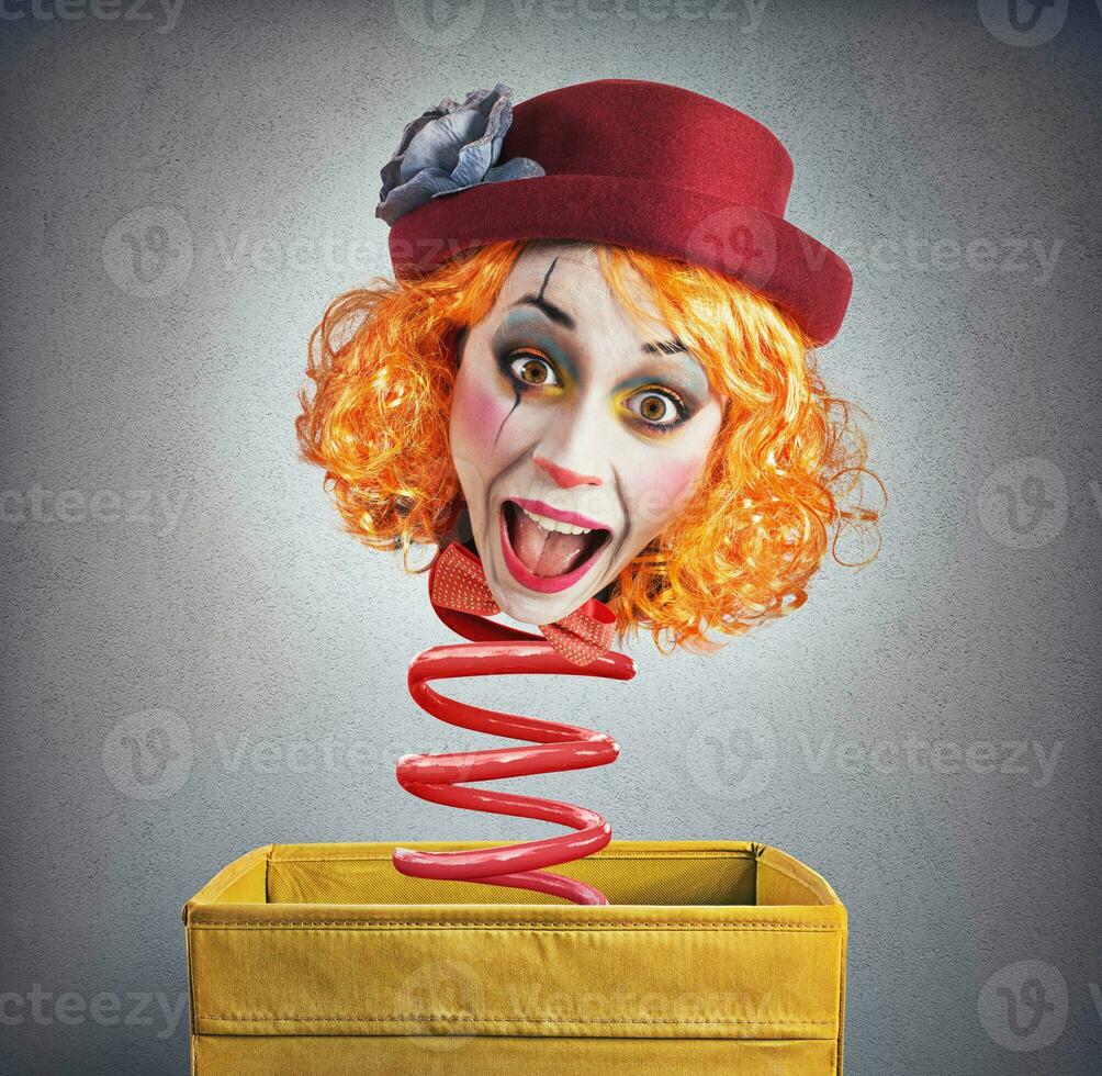 Magic box clown photo