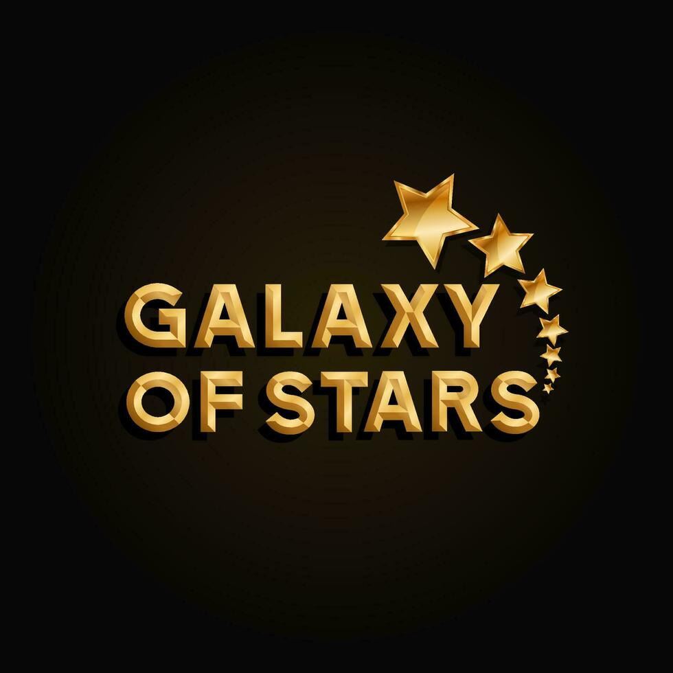 Galaxy of Stars Vector icon typography.