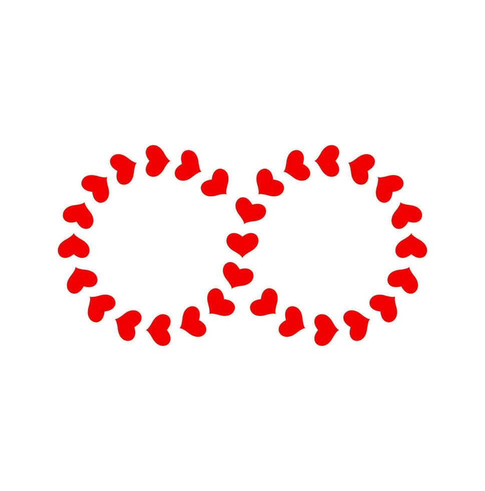 amor corazón infinito vector símbolo en blanco antecedentes.