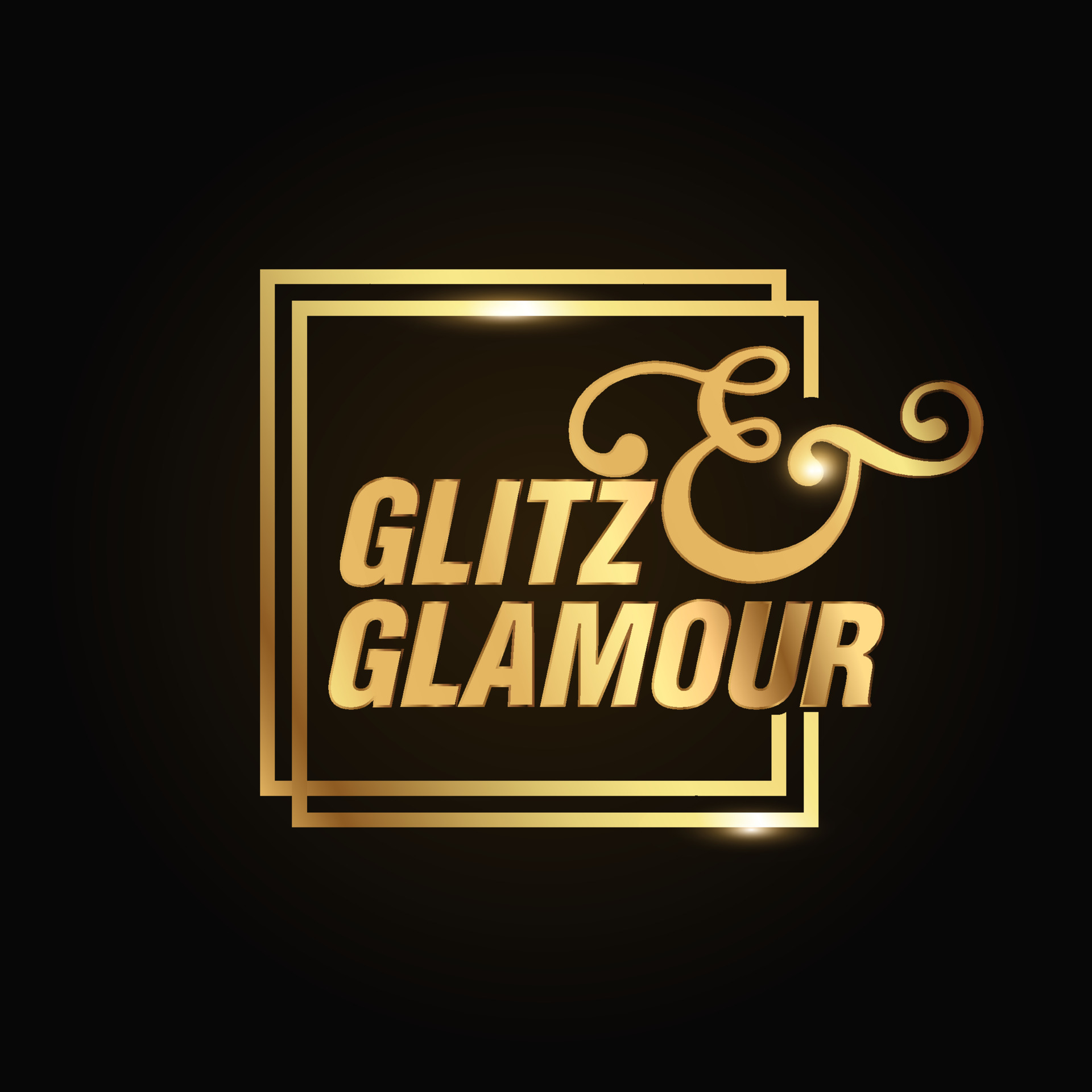 Glitz and Glamour golden vector icon Glitz and Glamour typography unit Glitz and Glamour golden vector icon Glitz and Glamour typography unit