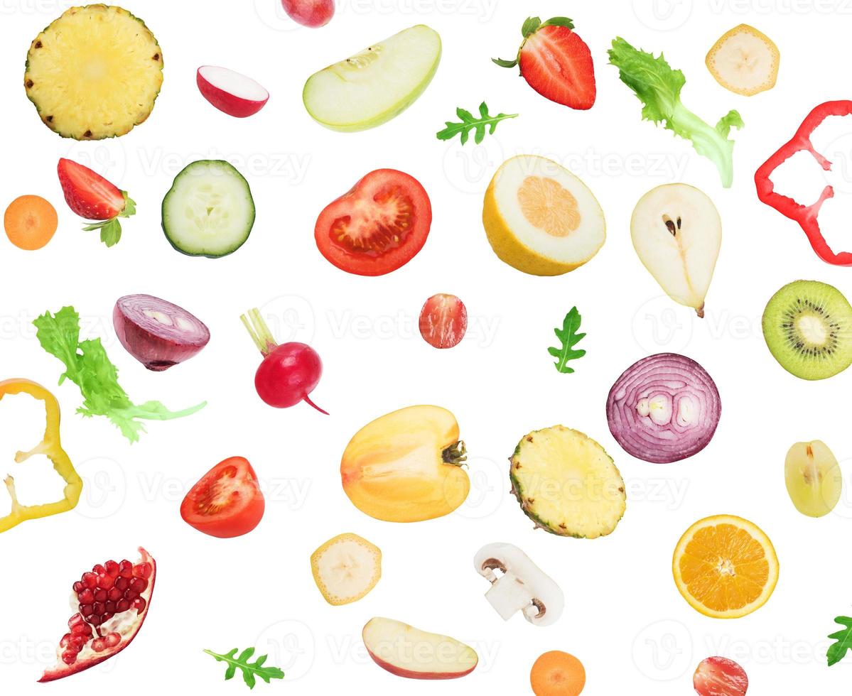 Fruits and vegetables background photo