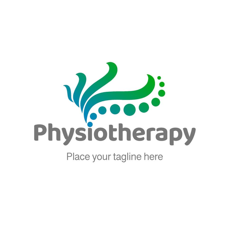 Physiotherapy typography vector icon. Physiotherapy dummy logo.