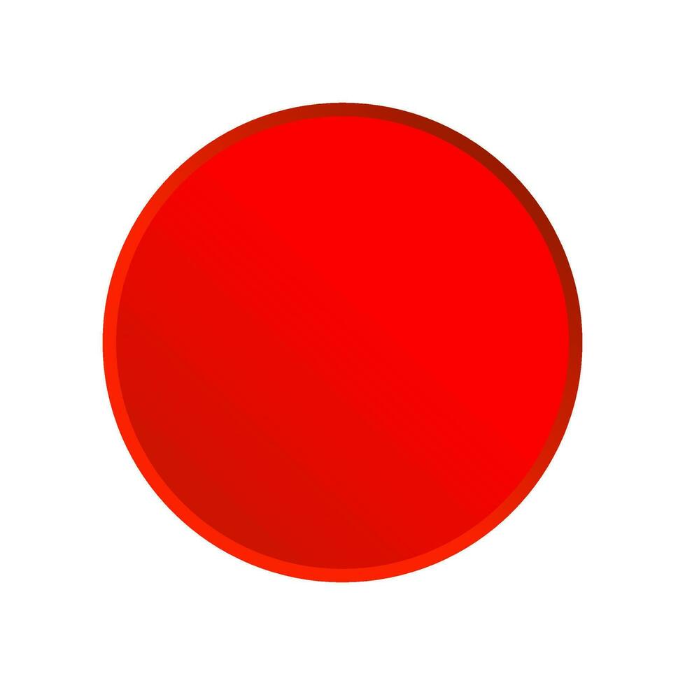 The red 3D huge dot on white background. vector