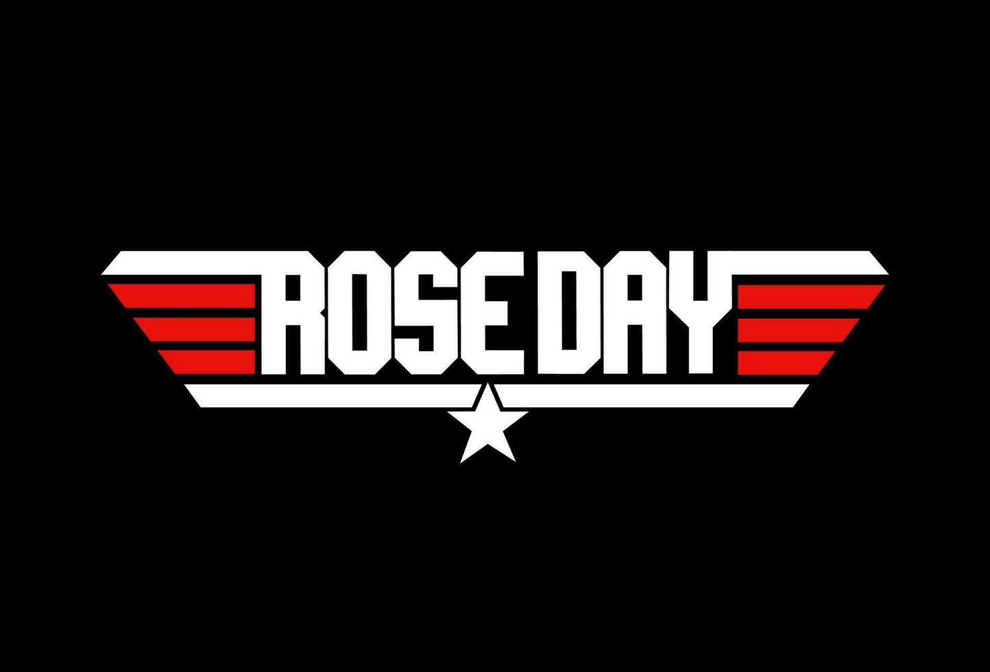 Rose Day typography vector icon. Rose Day lettering.