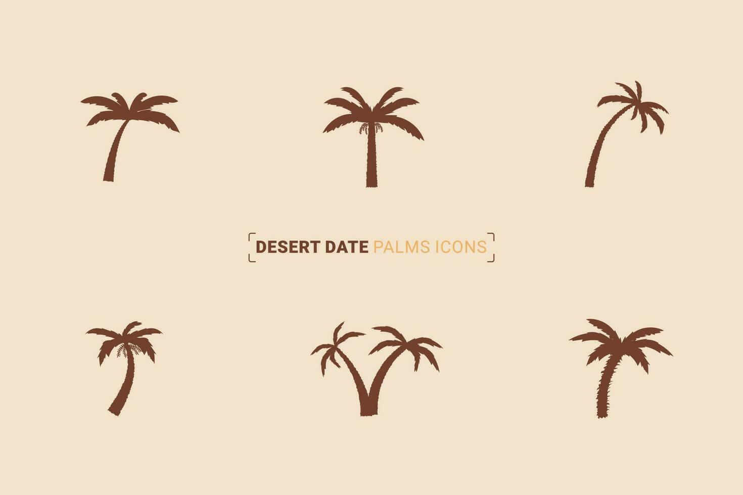 Desert date palms vector