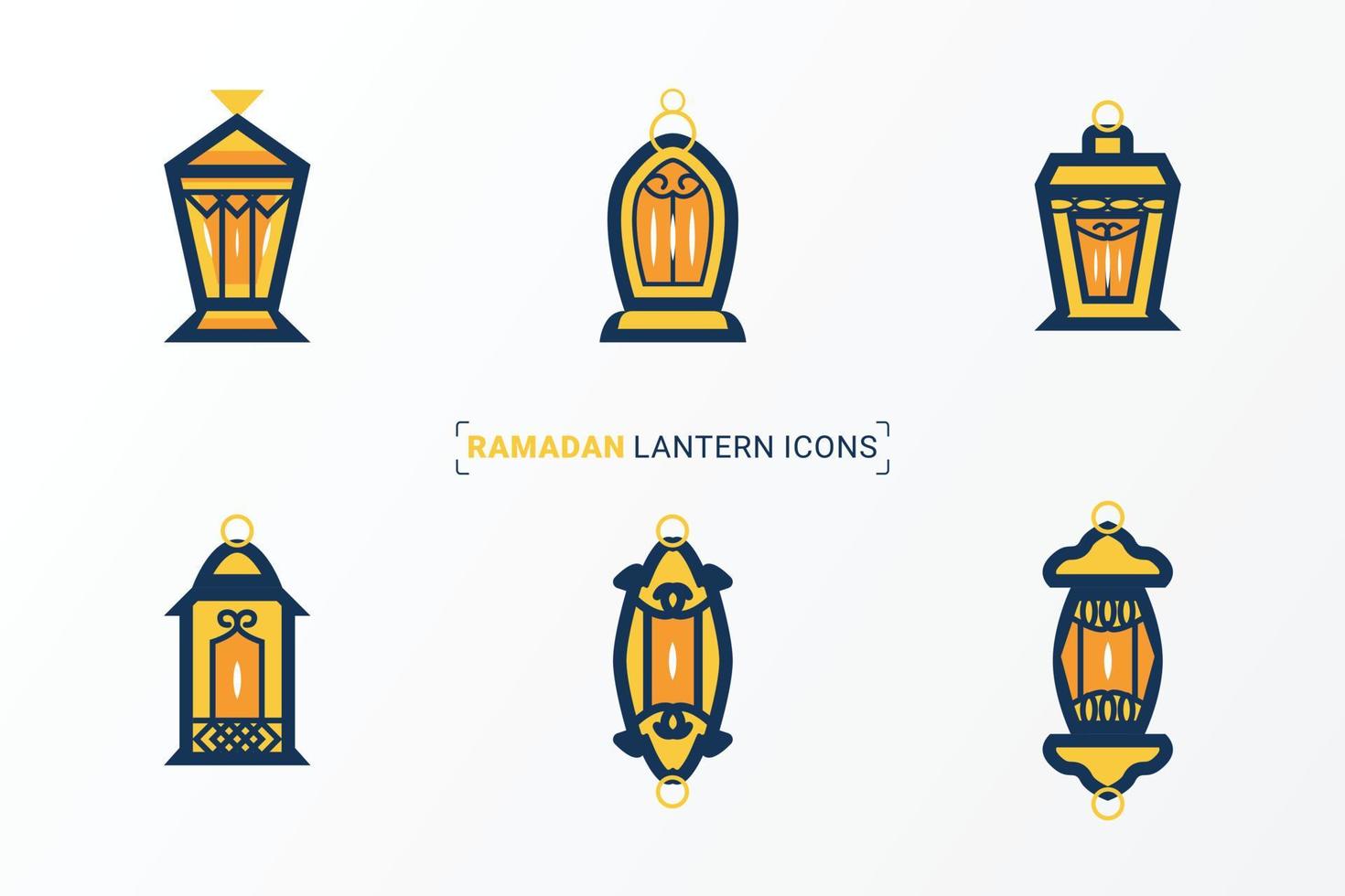 Ramadan lantern icon vector