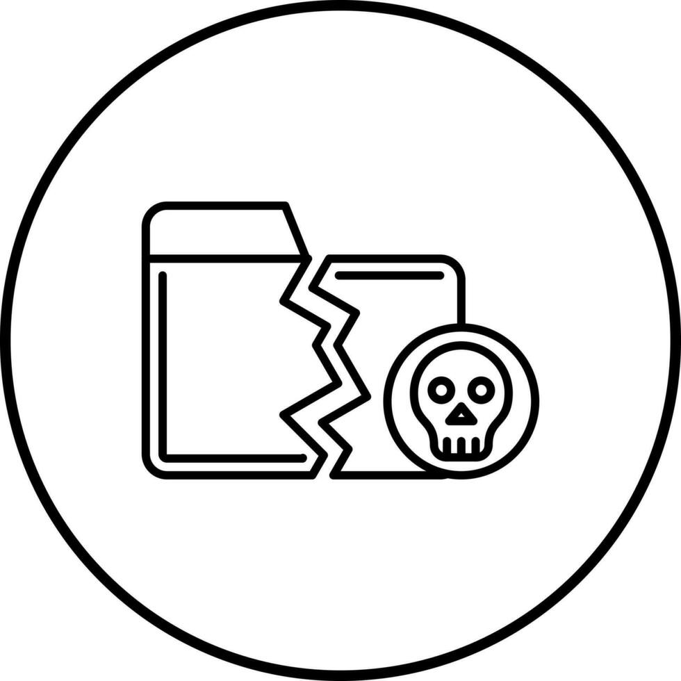 icono de vector de archivos infectados