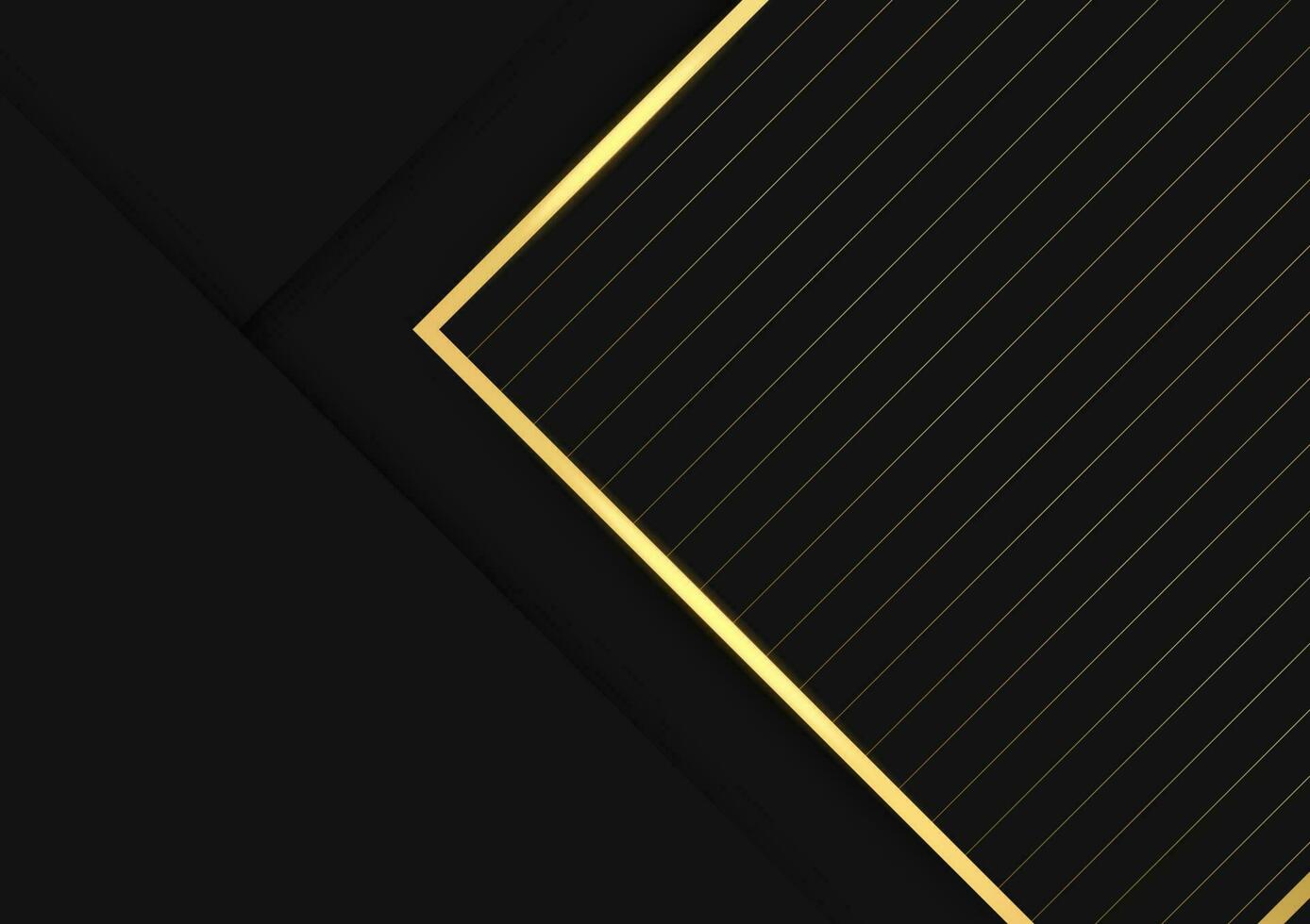 Gold line banner presentation luxury style background vector