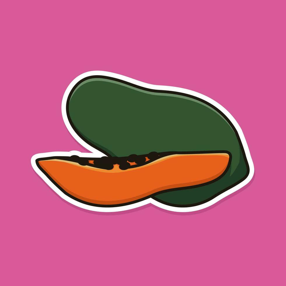 papaya dibujos animados vector ilustración. verano Fresco frutas