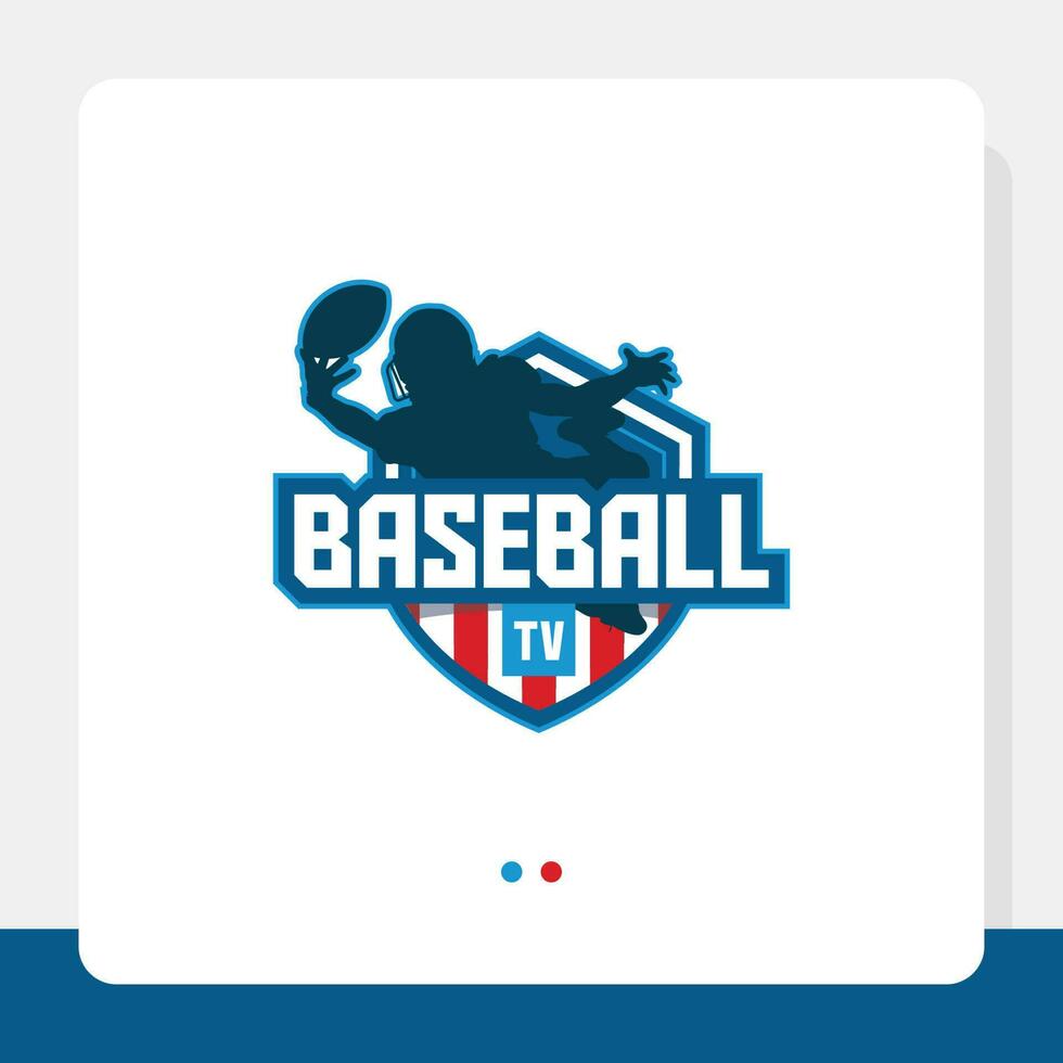 béisbol televisión logo vector