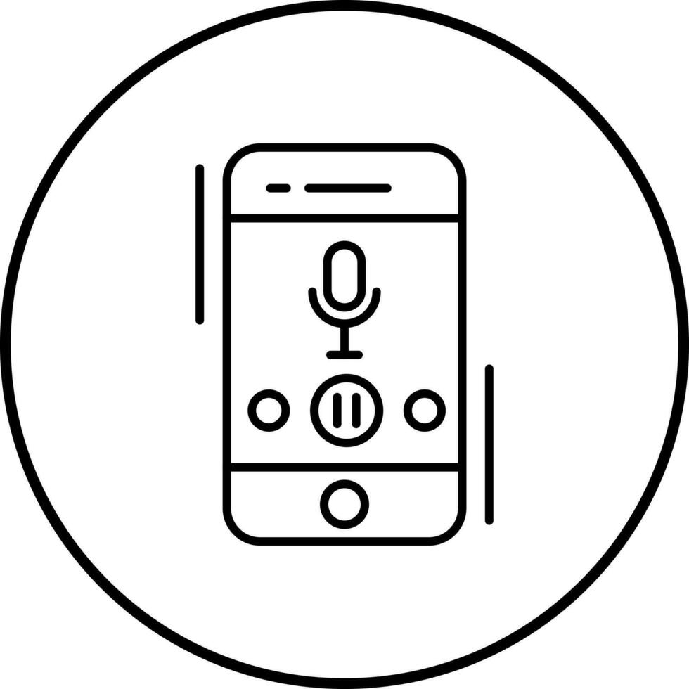 icono de vector de grabación de voz