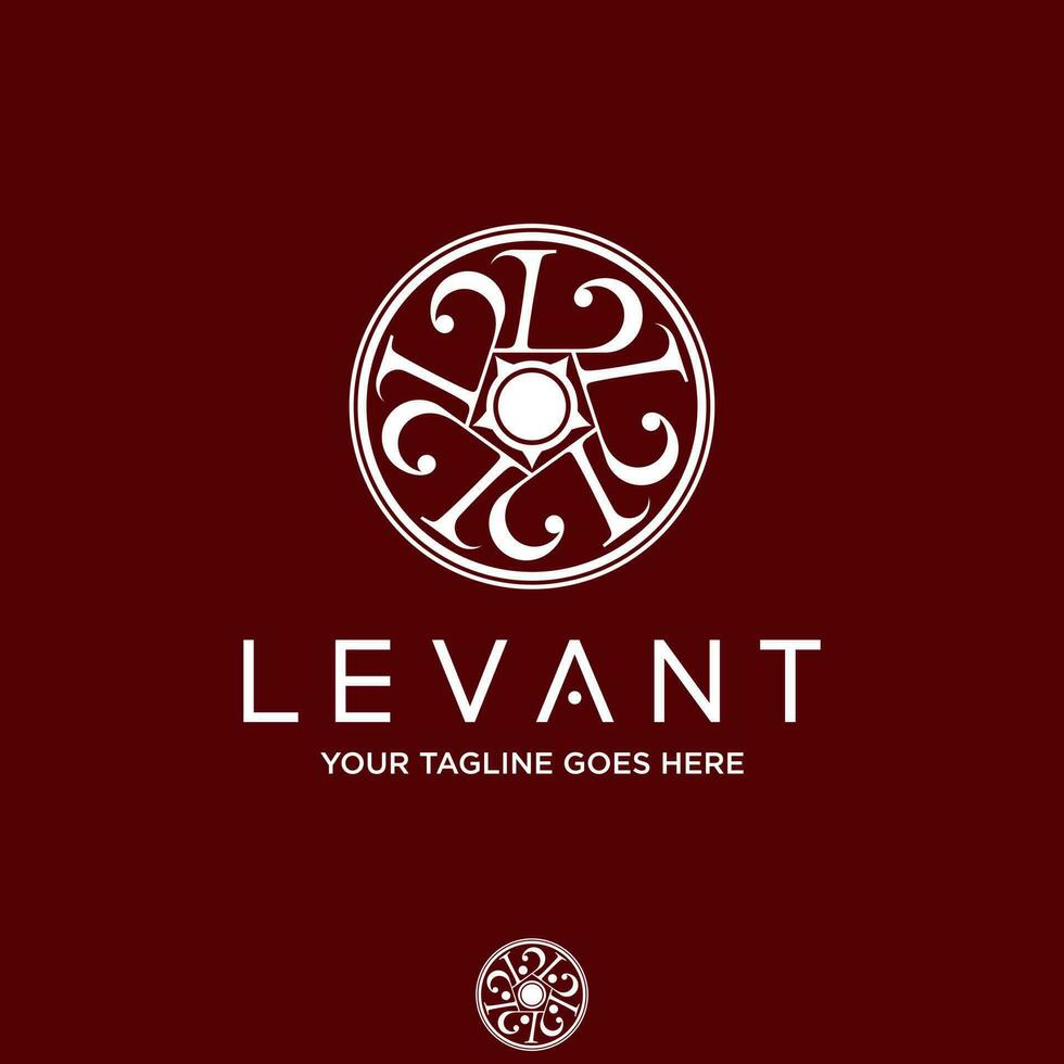 Letter or word L carving font on circle around like Motif image graphic icon logo design abstract concept vector stock. Can be used as a symbol related to initial or interior.