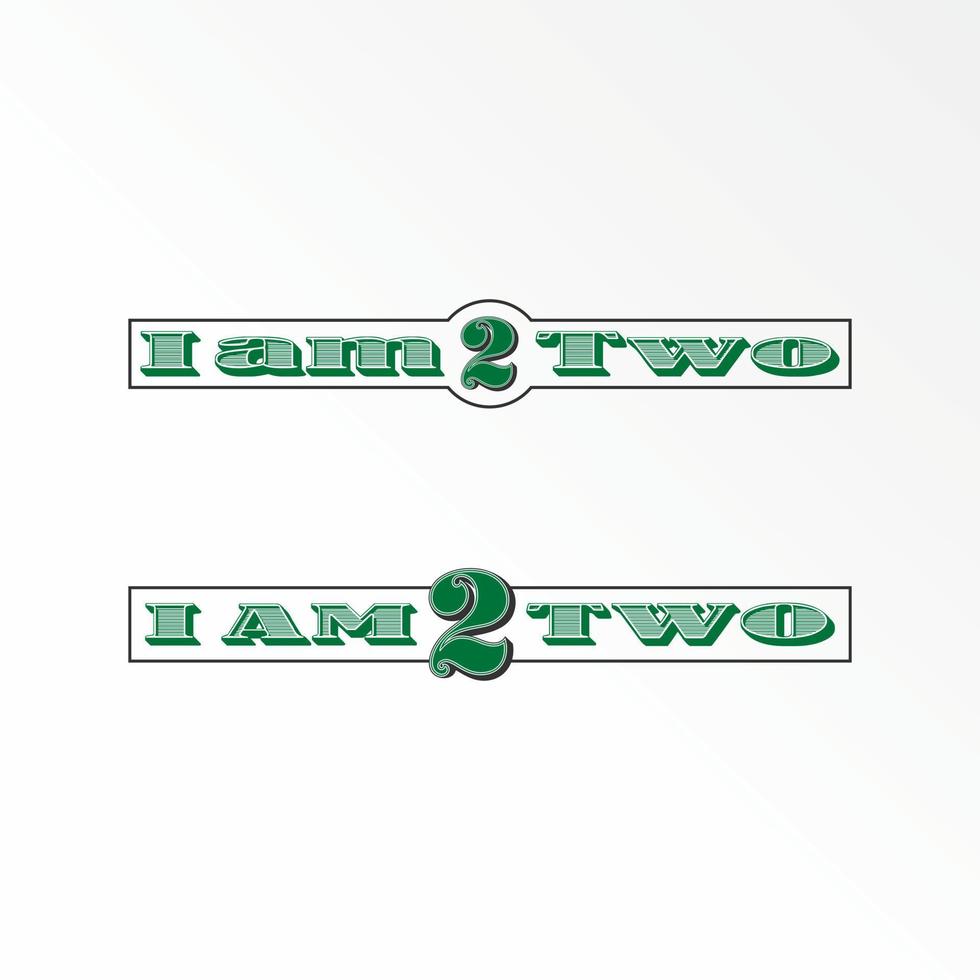 Word writing I AM 2 TWO dollar america font in 3D with line motif image graphic icon logo design abstract concept vector stock. Can be used as a symbol related to initial or money