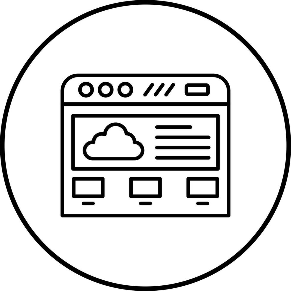 icono de vector de computación en la nube