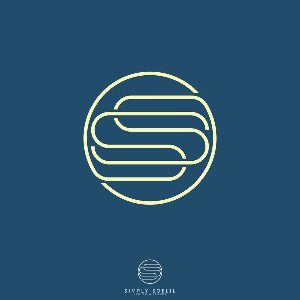 letter or word SS double line font in circle image graphic icon logo design abstract concept vector stock. Can be used as a symbol related to initial or monogram