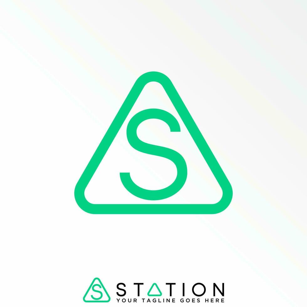 letter or word S or SA line font in triangle line image graphic icon logo design abstract concept vector stock. Can be used as a symbol related to initial sport or monogram