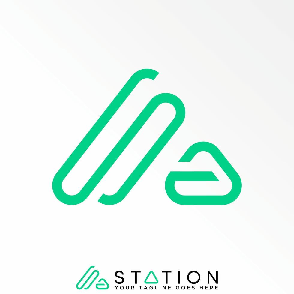 letter or word SA line font in cutting triangle image graphic icon logo design abstract concept vector stock. Can be used as a symbol related to initial or monogram