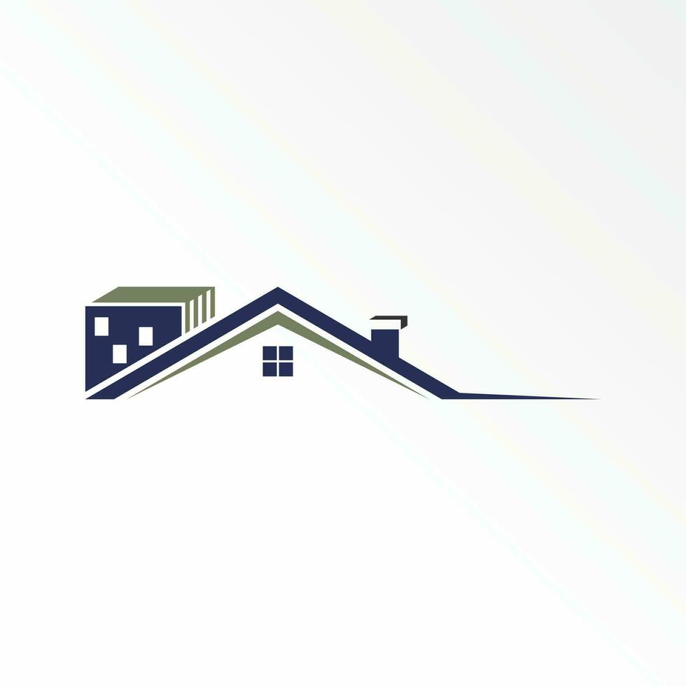 Simple and unique Roof house and building like town image graphic icon logo design abstract concept vector stock. Can be used as a symbol related to home or property