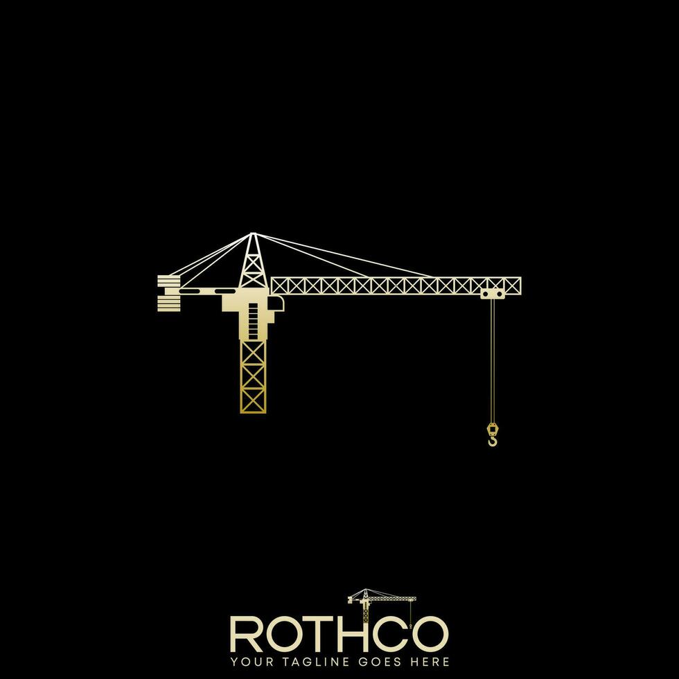 Hand crane on high level for heavy material image graphic icon logo design abstract concept vector stock. Can be used as a symbol related to construction project or lift