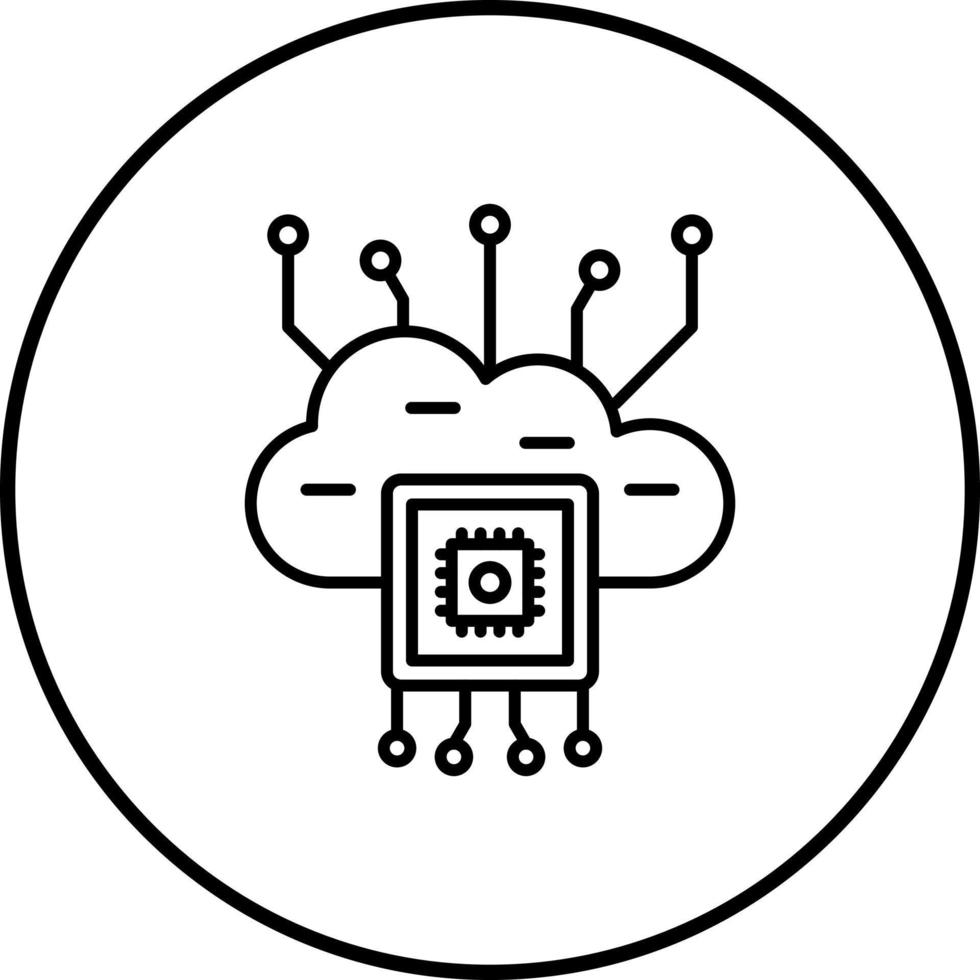 icono de vector de computación en la nube