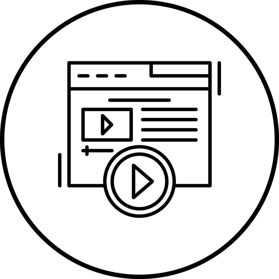 Video Content Vector Icon