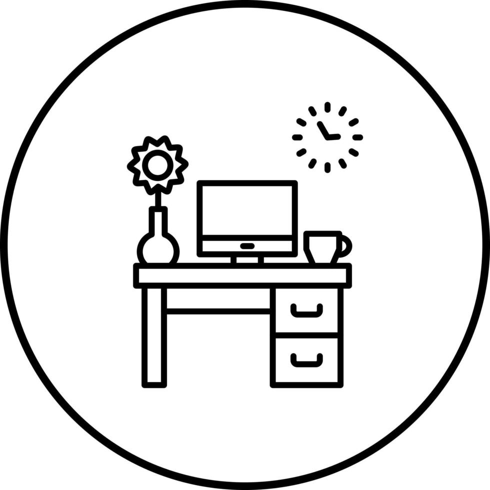 icono de vector de mesa de trabajo