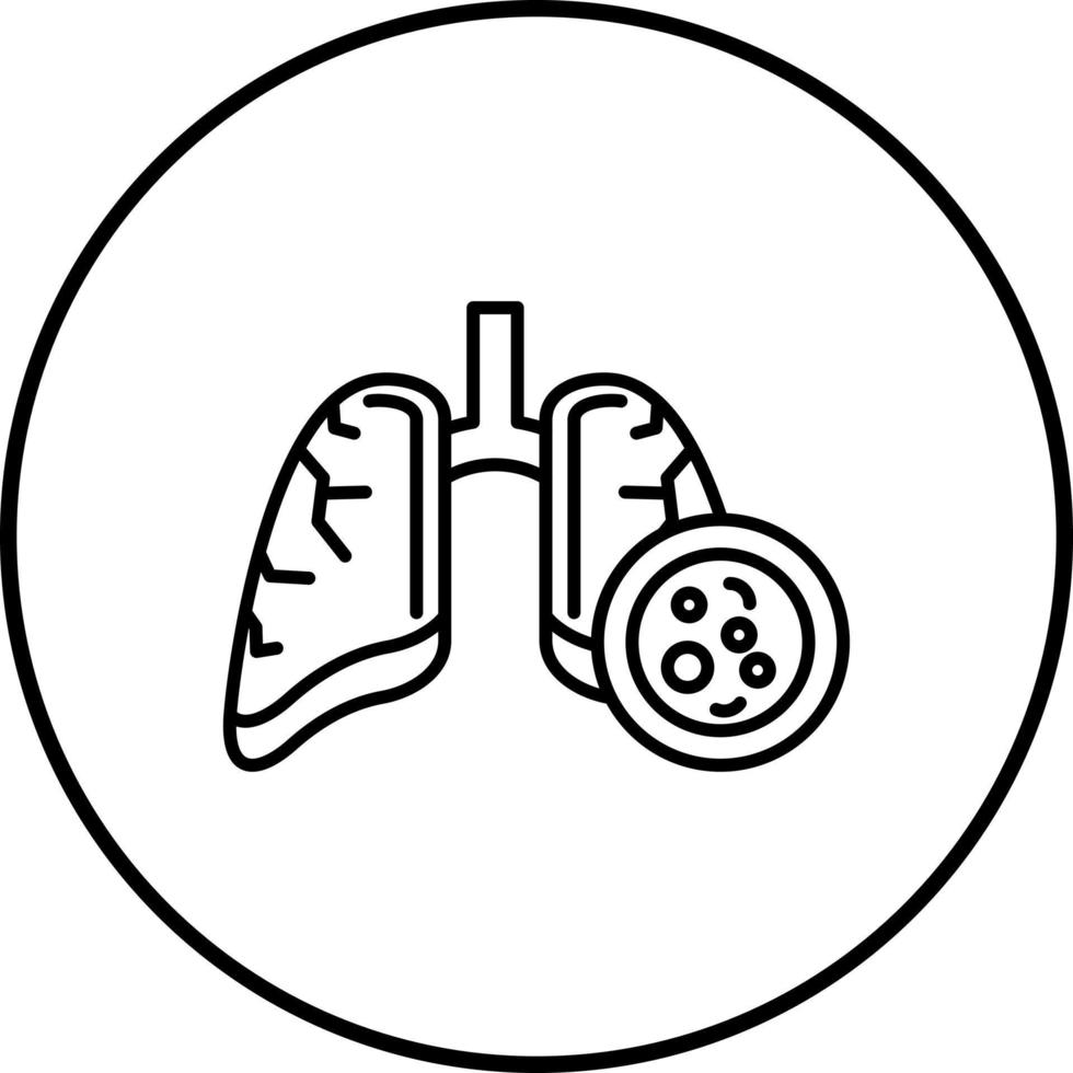 icono de vector de cáncer de pulmón