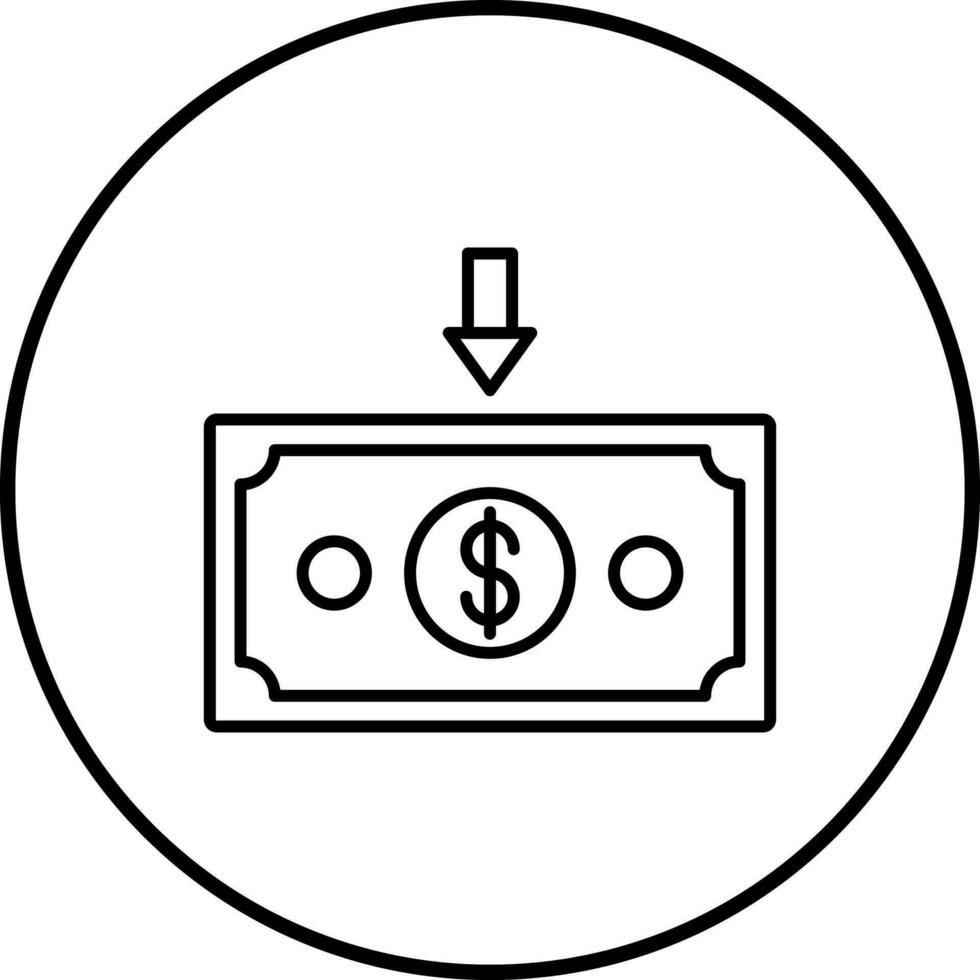 Money Down Vector Icon