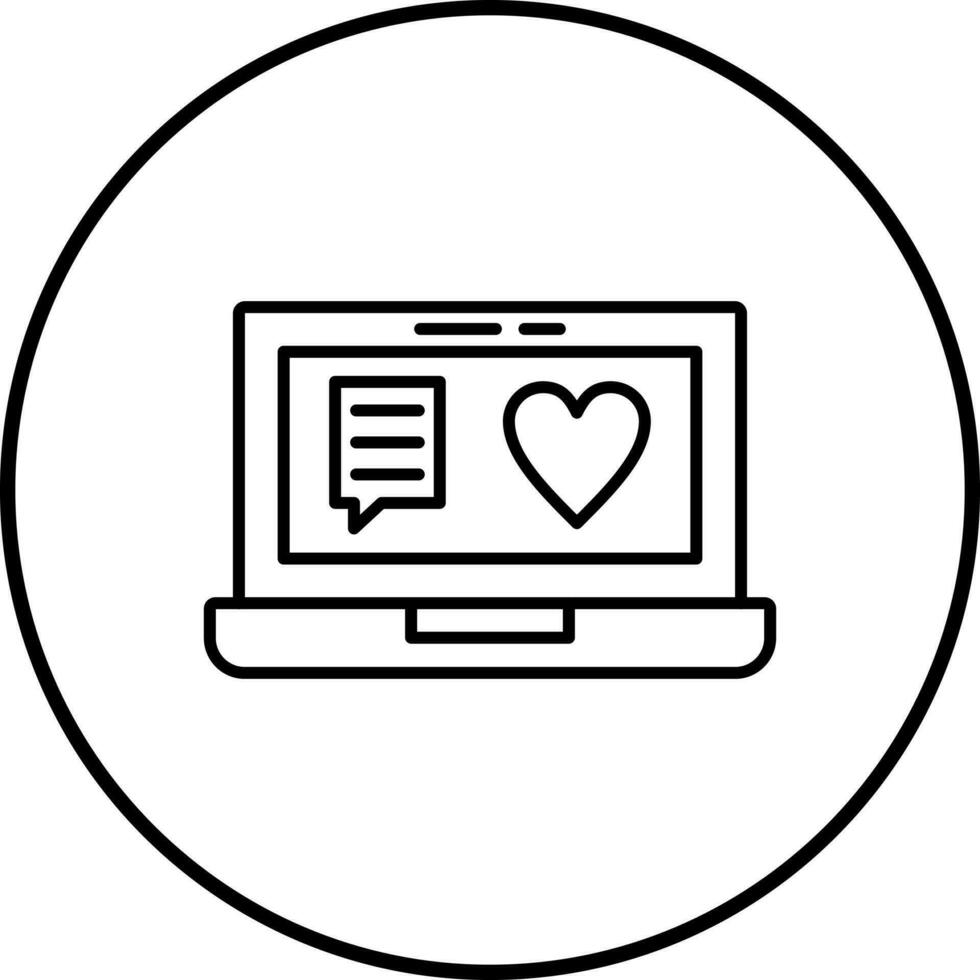 Chat and Laptop Vector Icon