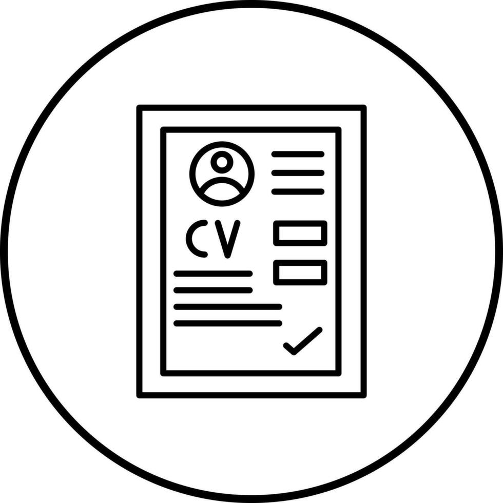 icono de vector de cv