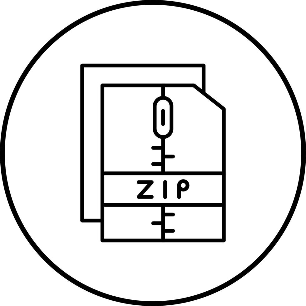 icono de vector de archivo zip